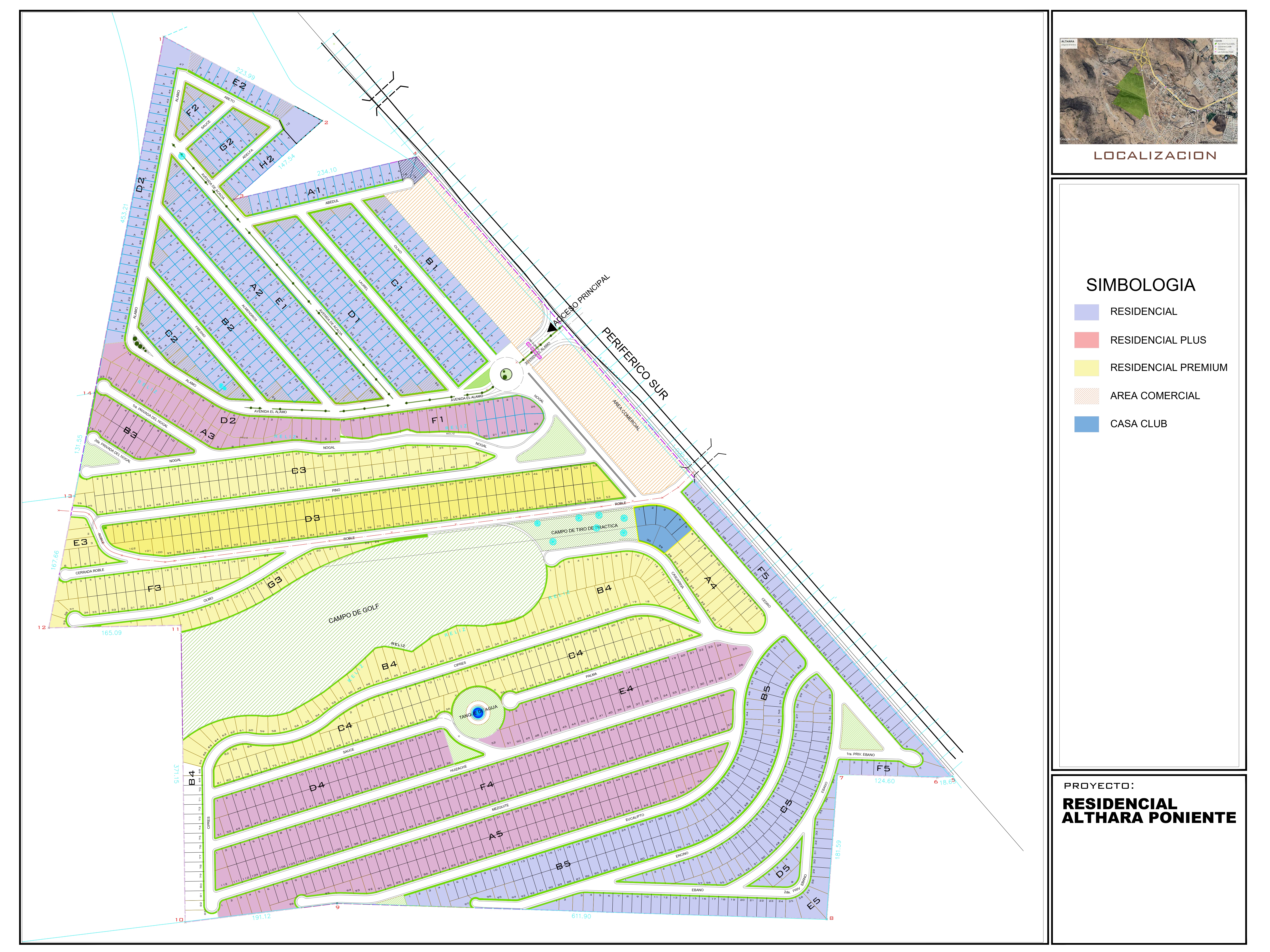 Plano Althara Poniente
